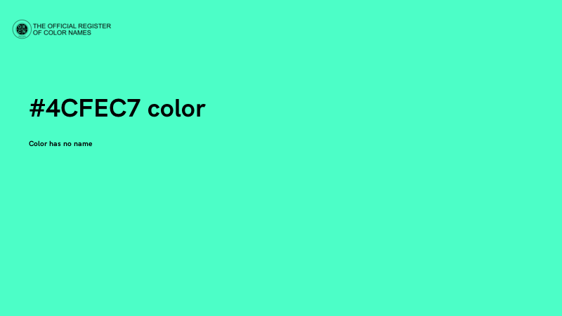 #4CFEC7 color image