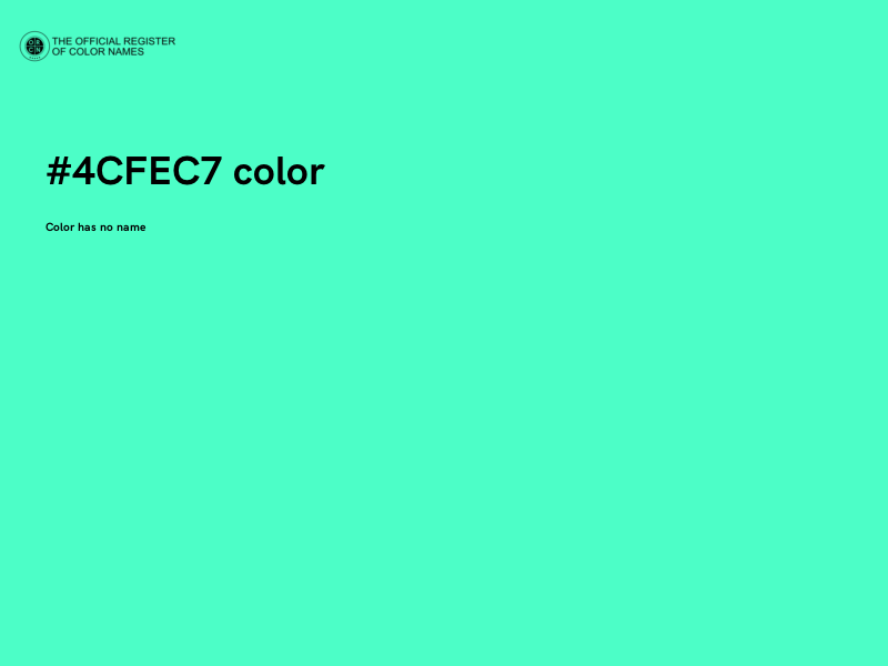 #4CFEC7 color image
