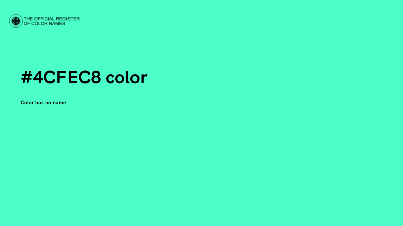 #4CFEC8 color image