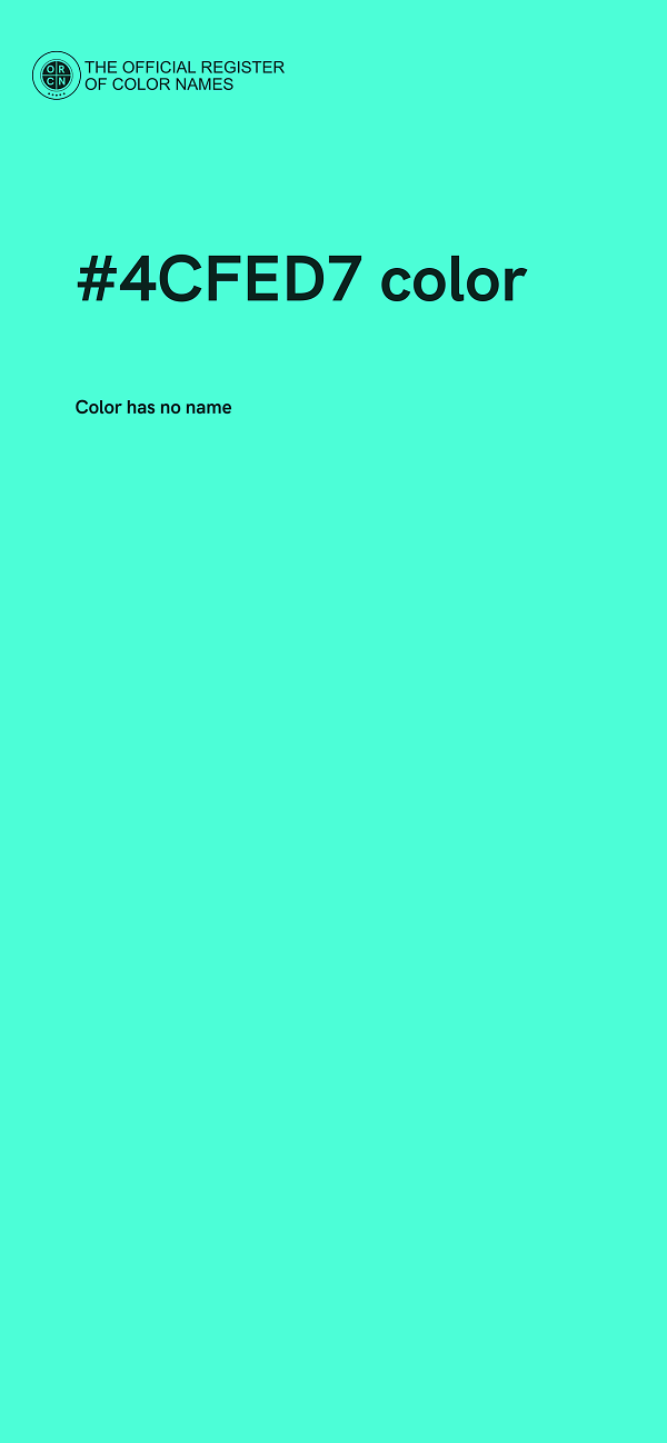 #4CFED7 color image