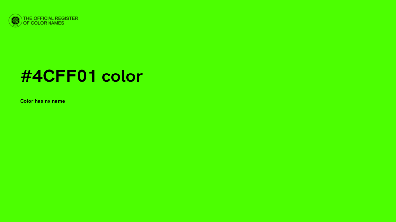 #4CFF01 color image