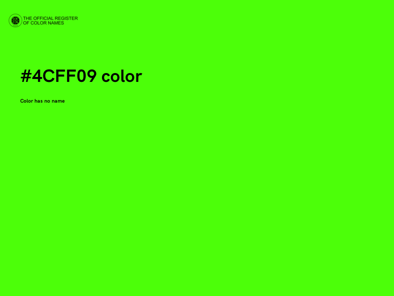 #4CFF09 color image