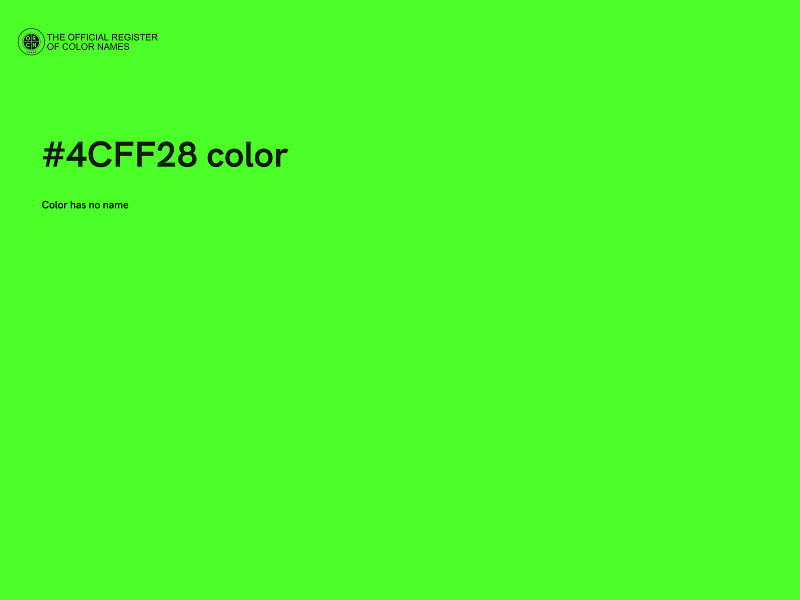 #4CFF28 color image