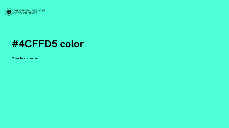 #4CFFD5 color image