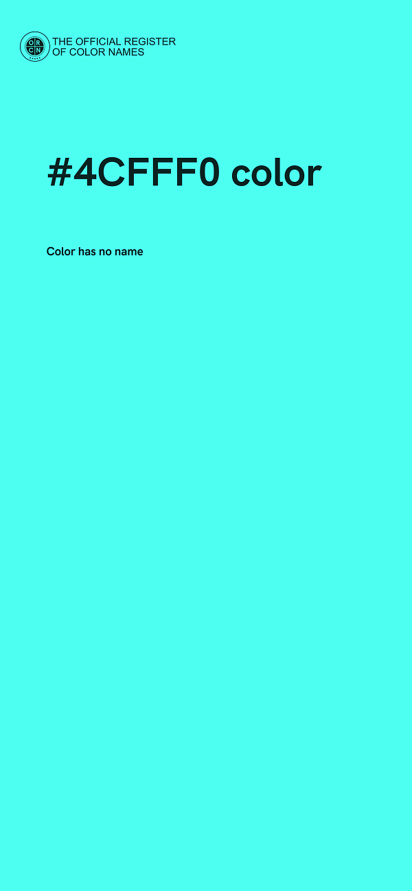 #4CFFF0 color image
