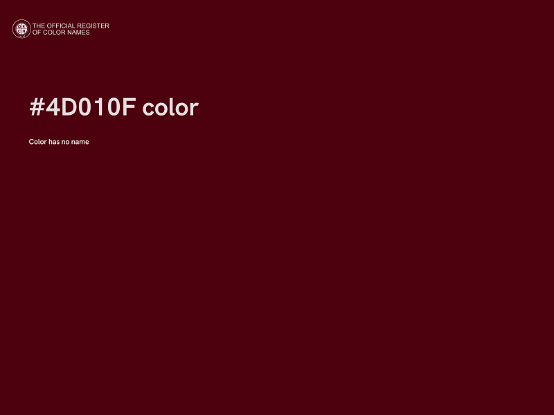 #4D010F color image
