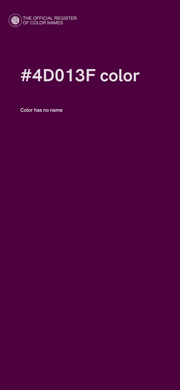 #4D013F color image