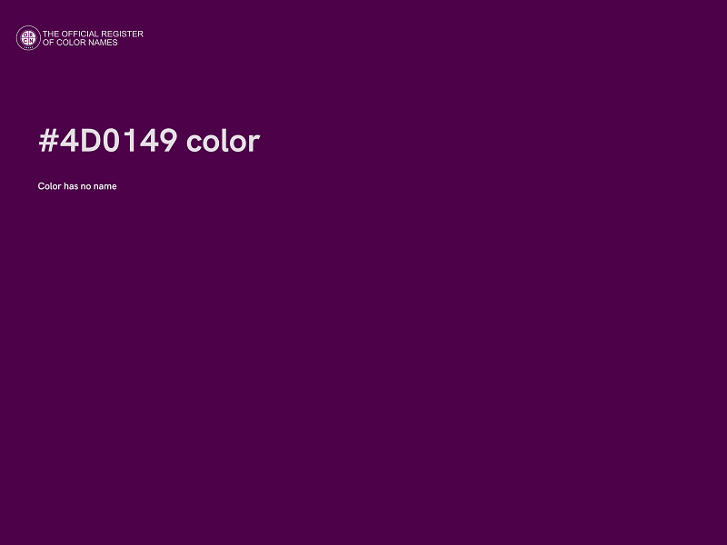 #4D0149 color image