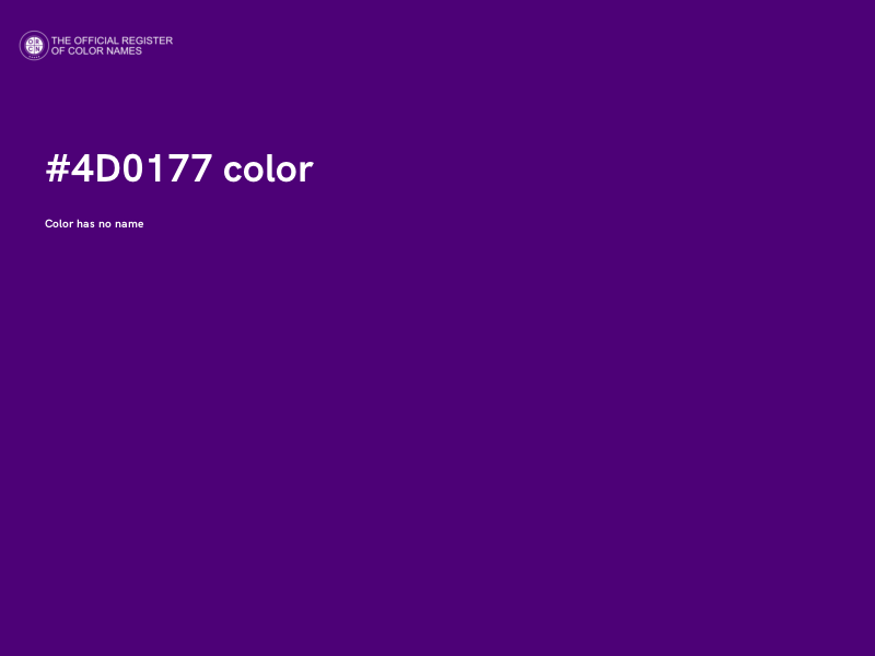 #4D0177 color image