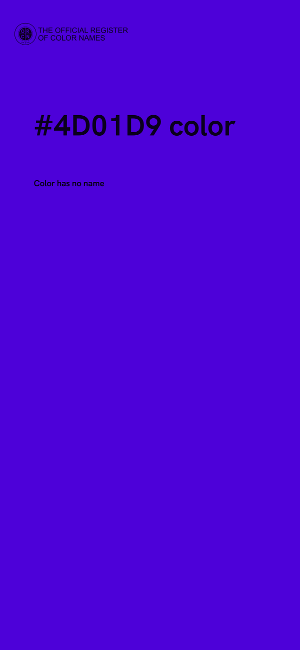 #4D01D9 color image