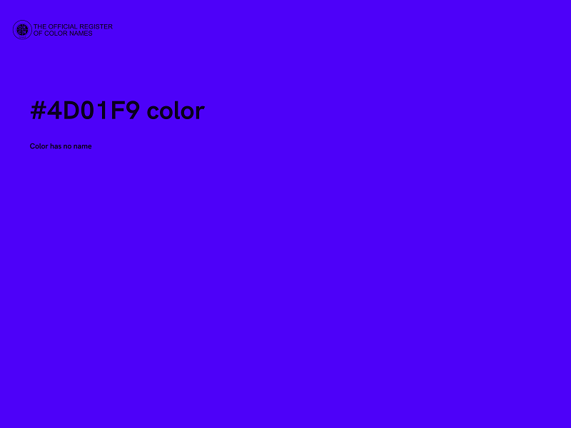 #4D01F9 color image