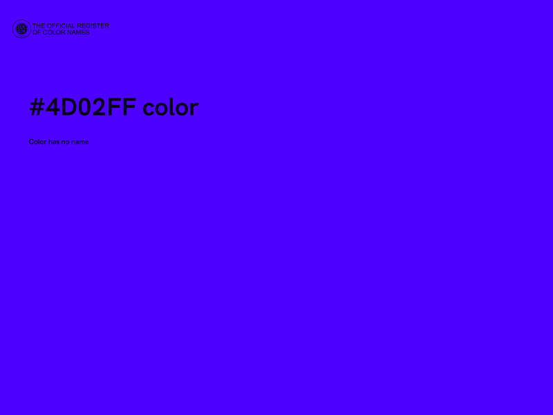 #4D02FF color image