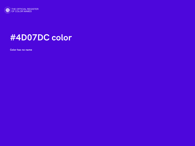 #4D07DC color image