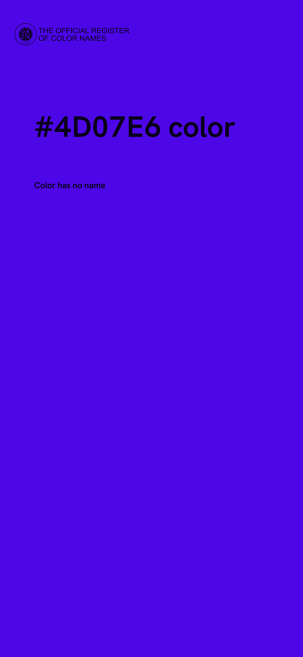 #4D07E6 color image