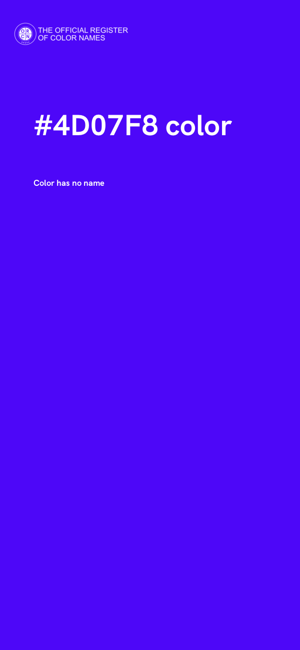 #4D07F8 color image