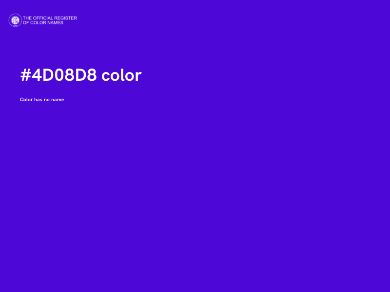 #4D08D8 color image