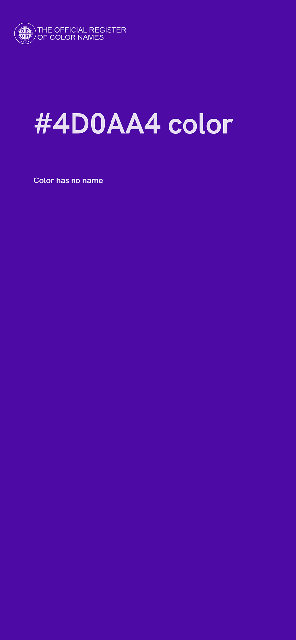 #4D0AA4 color image