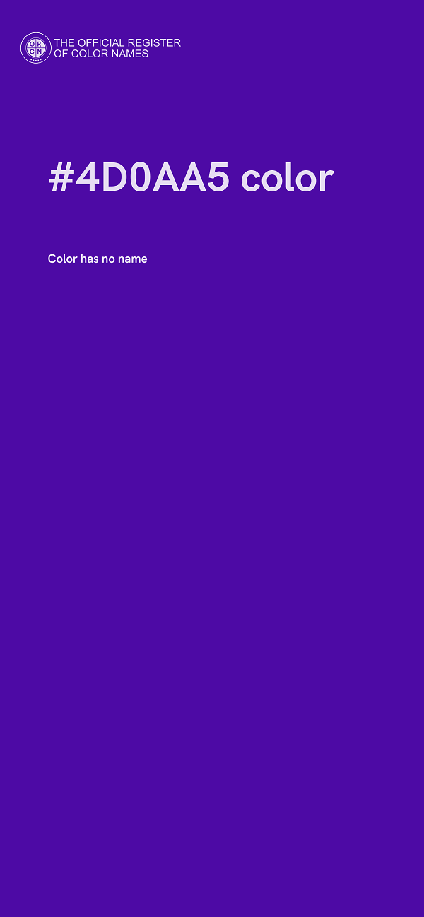 #4D0AA5 color image
