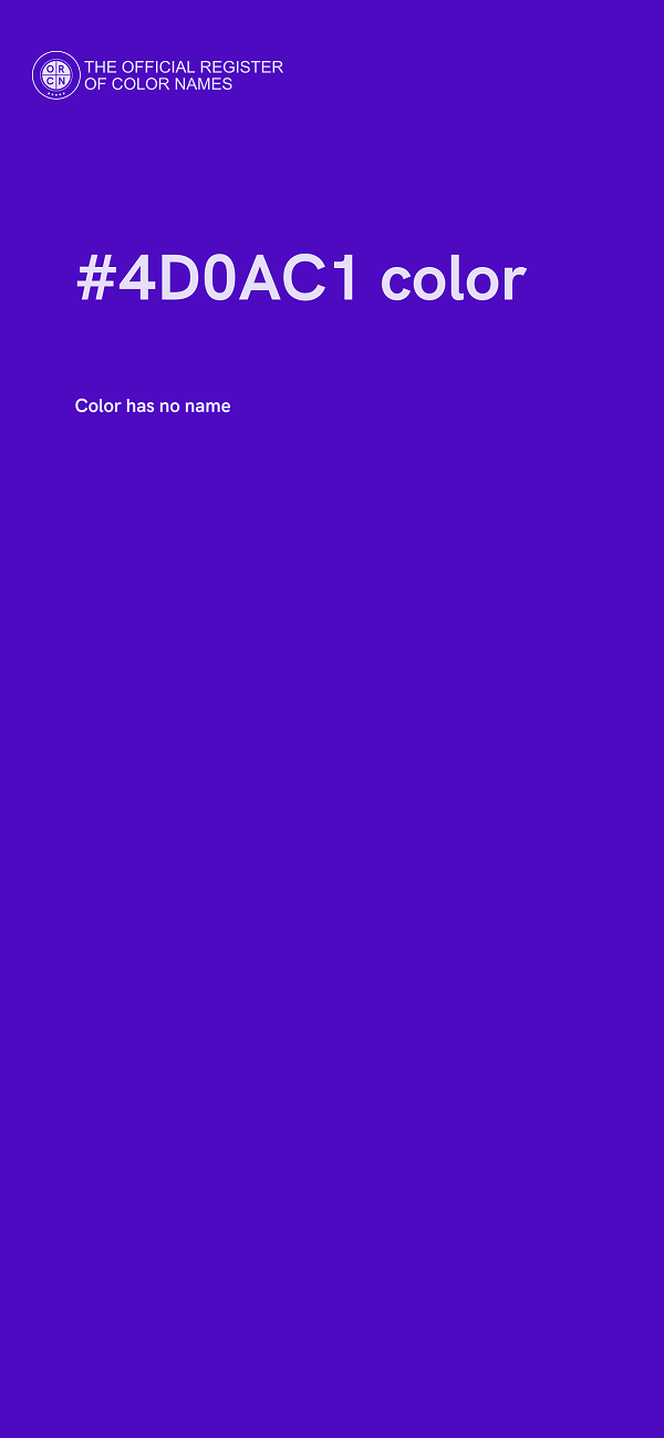 #4D0AC1 color image