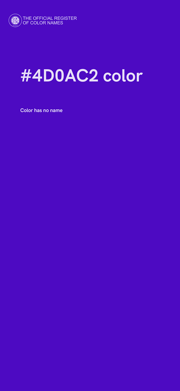 #4D0AC2 color image
