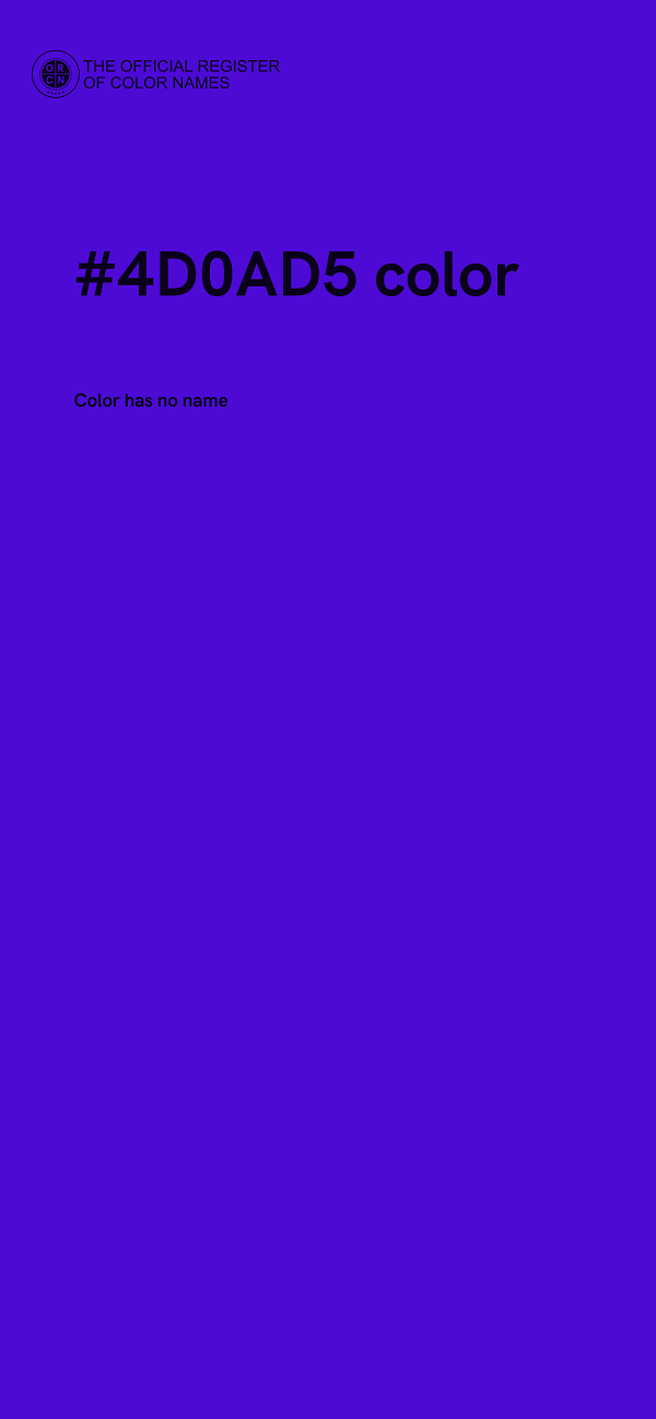 #4D0AD5 color image