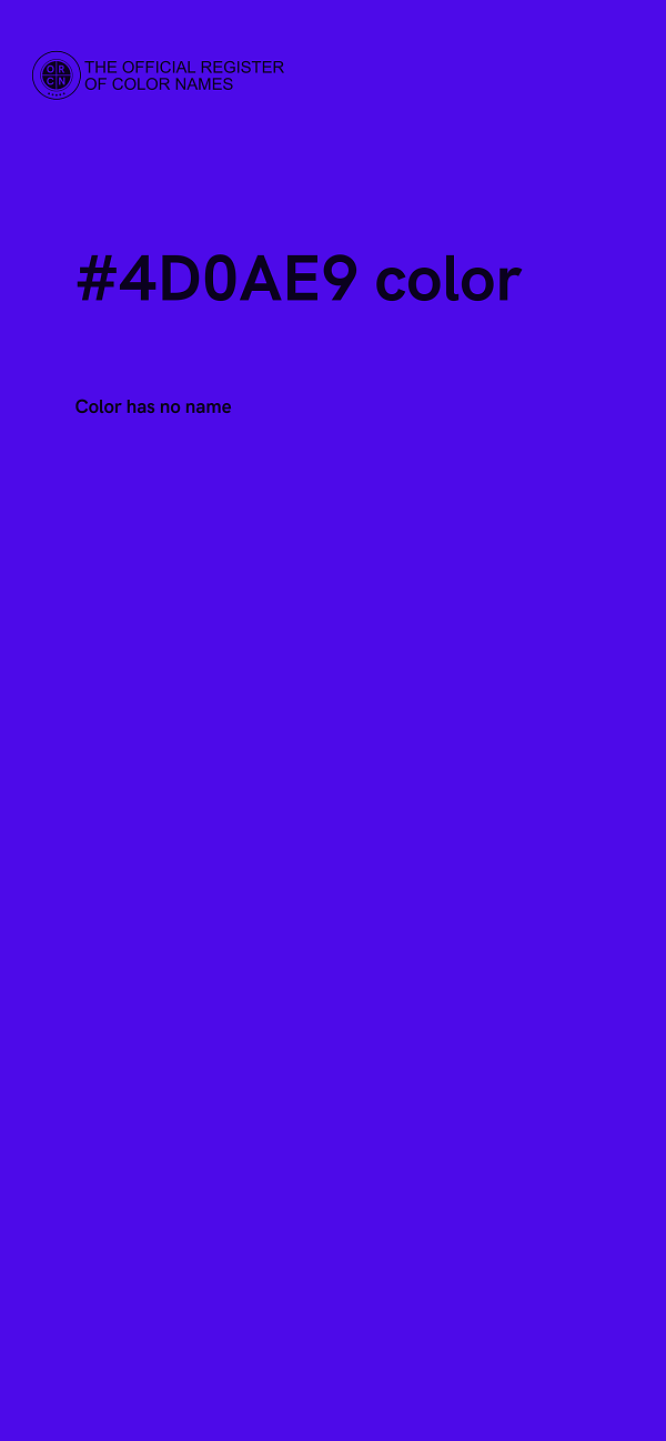 #4D0AE9 color image