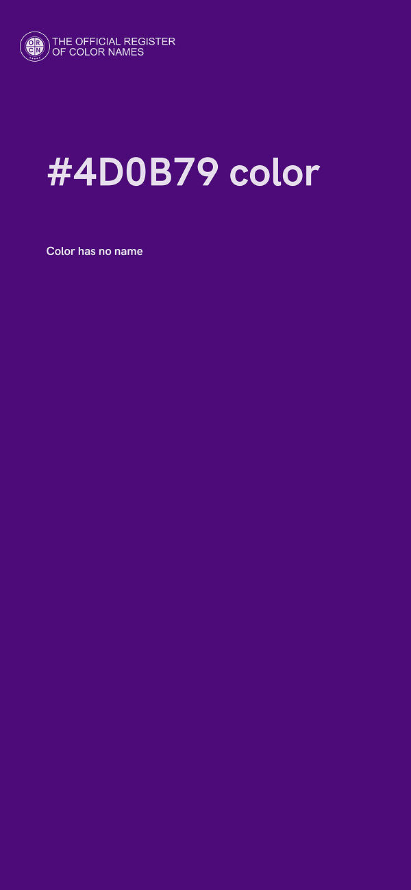 #4D0B79 color image