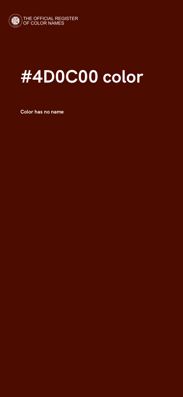 #4D0C00 color image