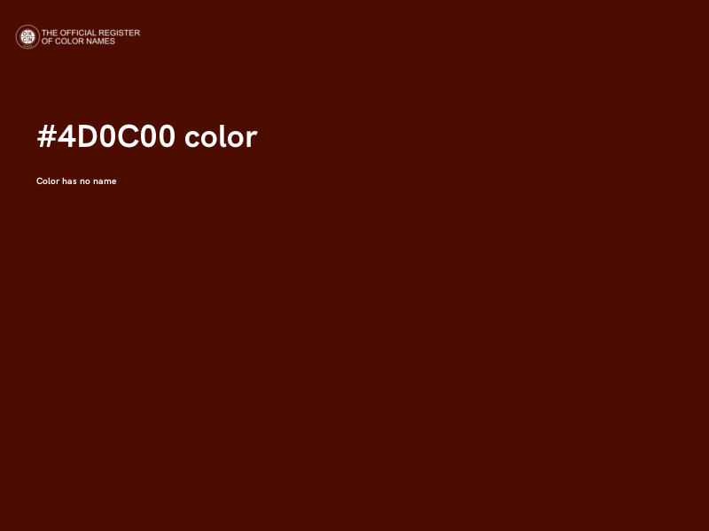 #4D0C00 color image