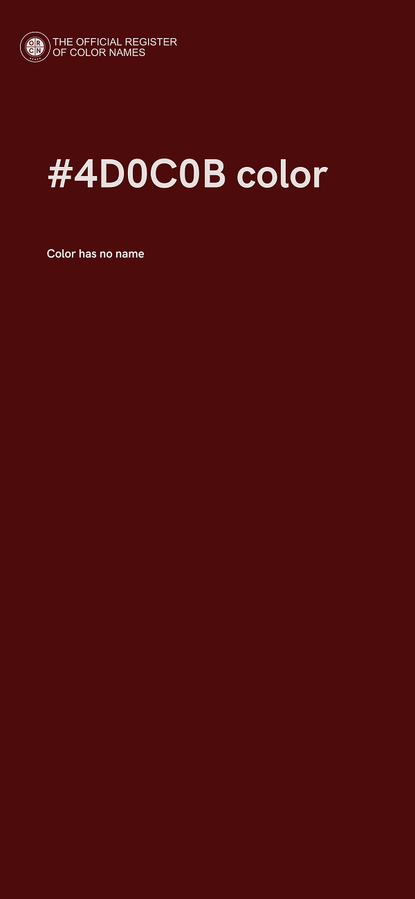 #4D0C0B color image