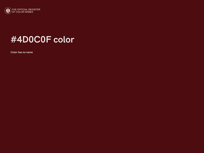 #4D0C0F color image