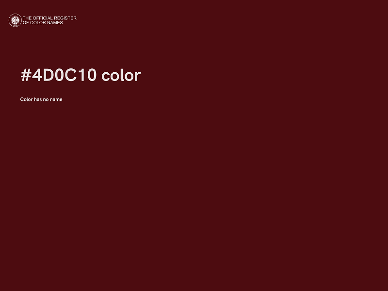 #4D0C10 color image