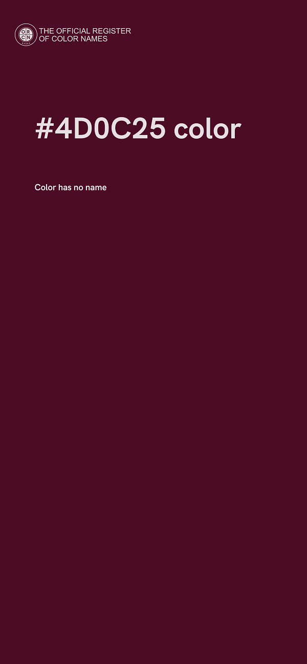 #4D0C25 color image