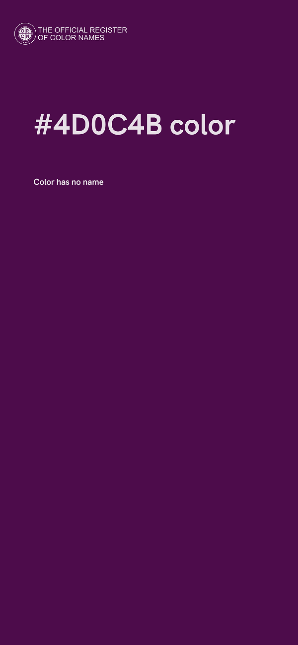 #4D0C4B color image