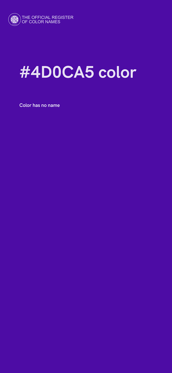 #4D0CA5 color image