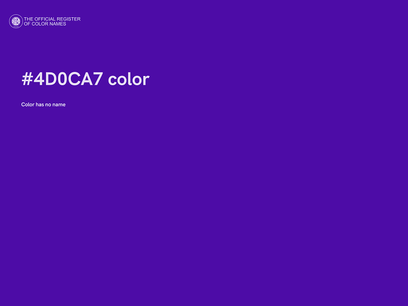 #4D0CA7 color image