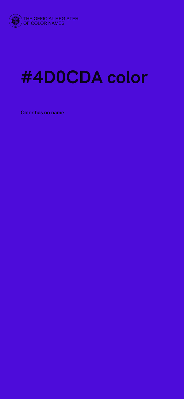 #4D0CDA color image