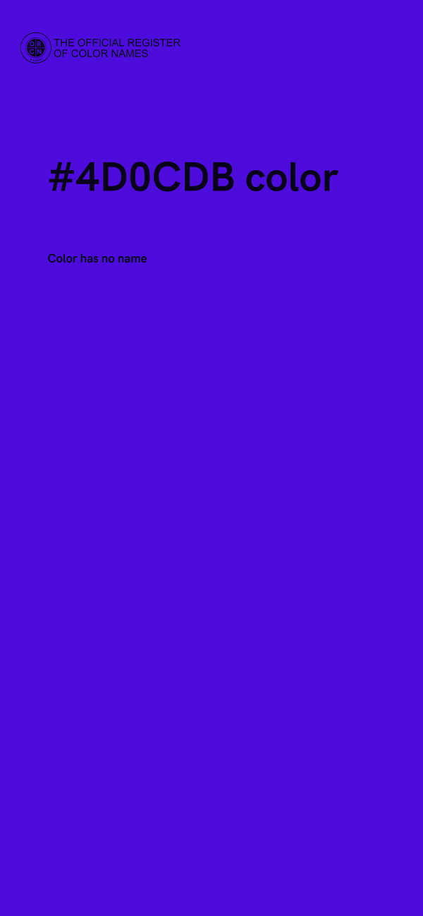 #4D0CDB color image