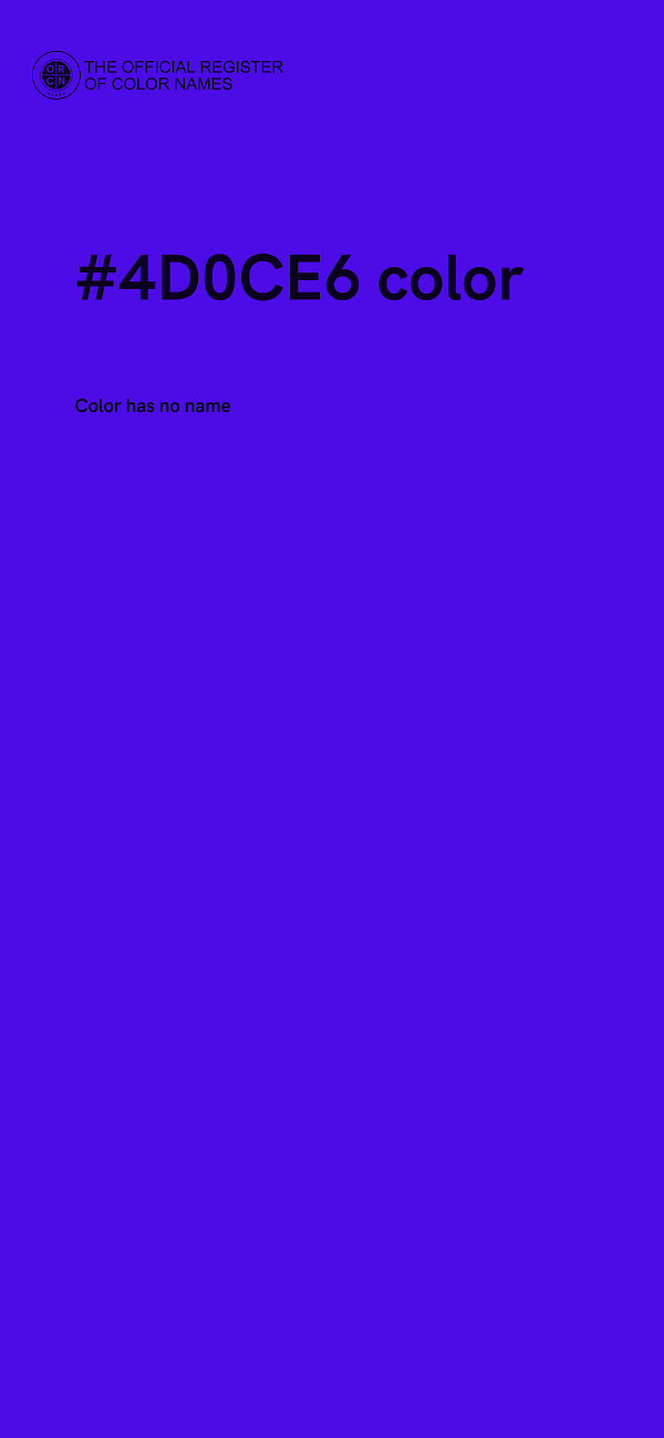 #4D0CE6 color image