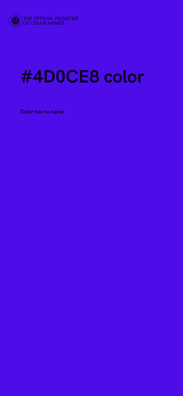 #4D0CE8 color image