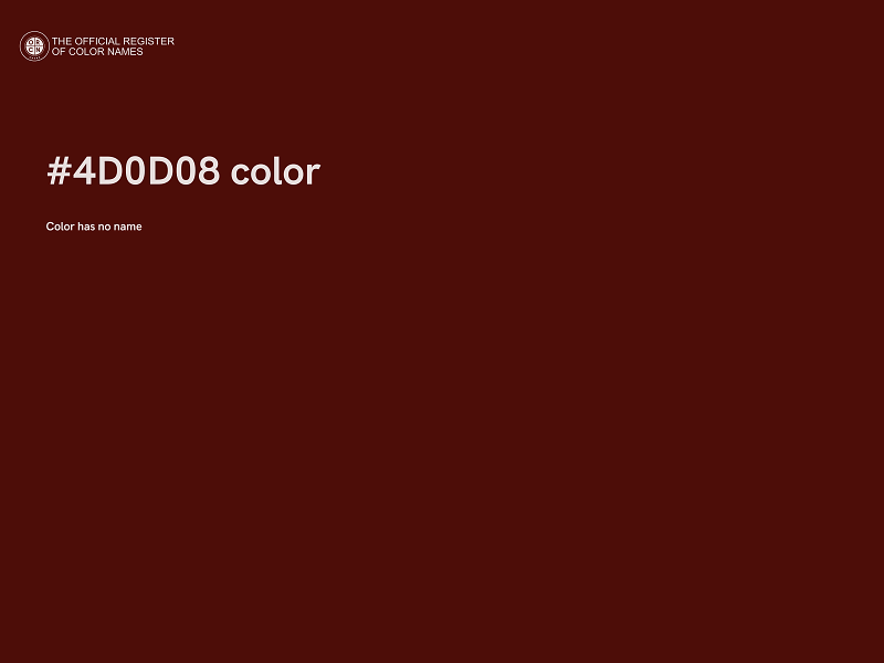 #4D0D08 color image