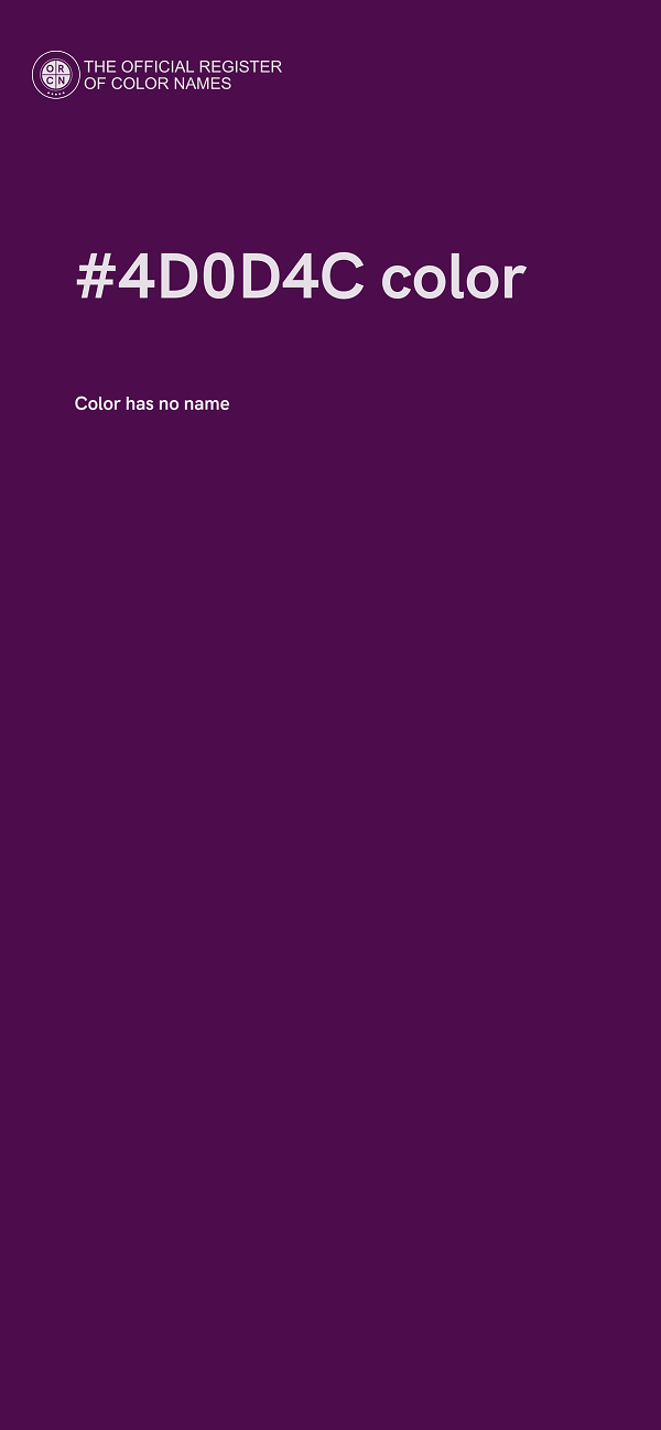#4D0D4C color image