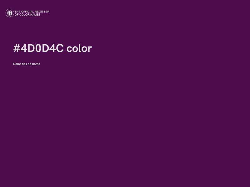 #4D0D4C color image