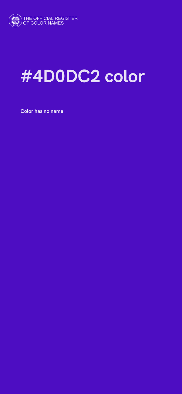#4D0DC2 color image