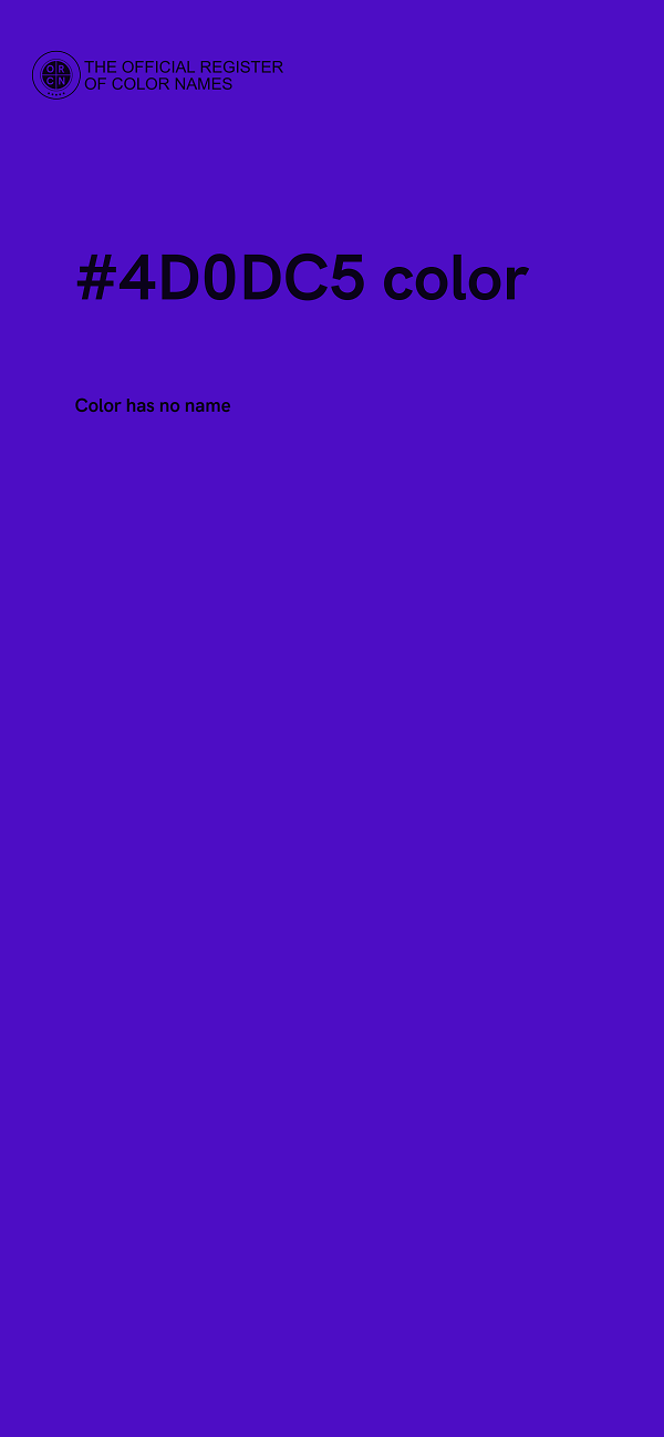 #4D0DC5 color image