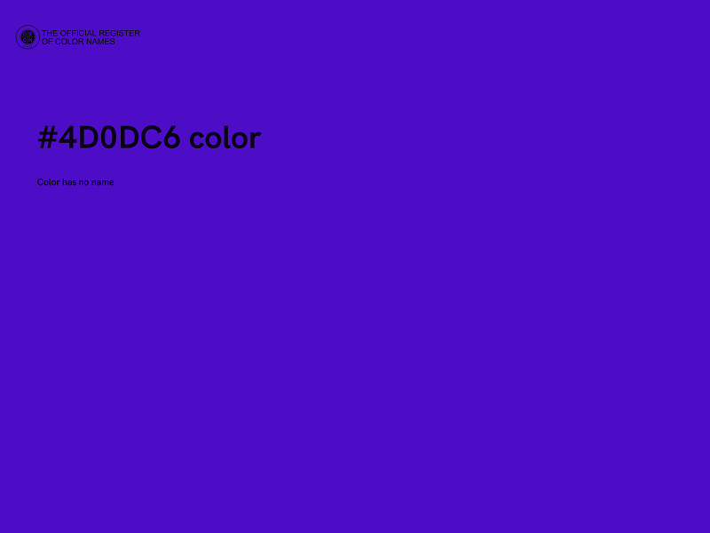 #4D0DC6 color image