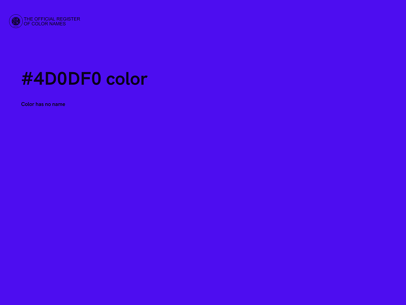 #4D0DF0 color image