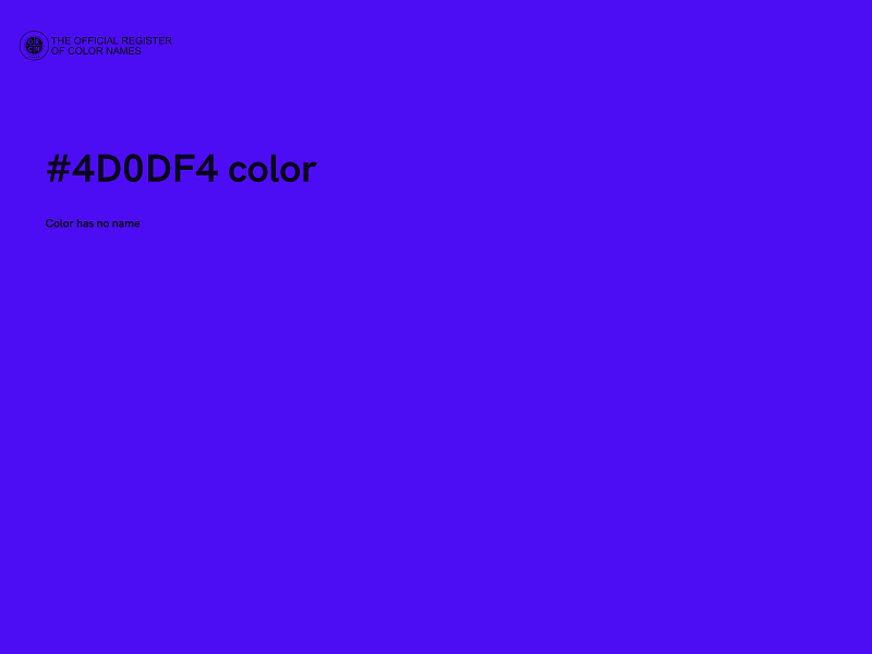 #4D0DF4 color image