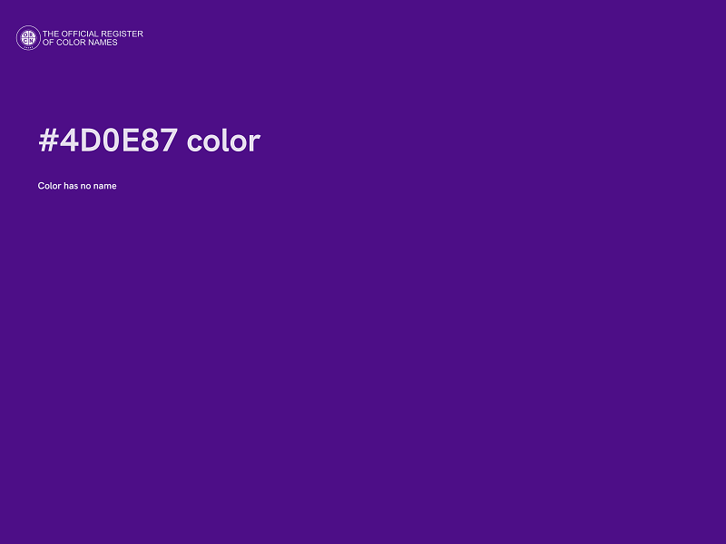 #4D0E87 color image