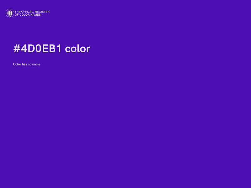 #4D0EB1 color image